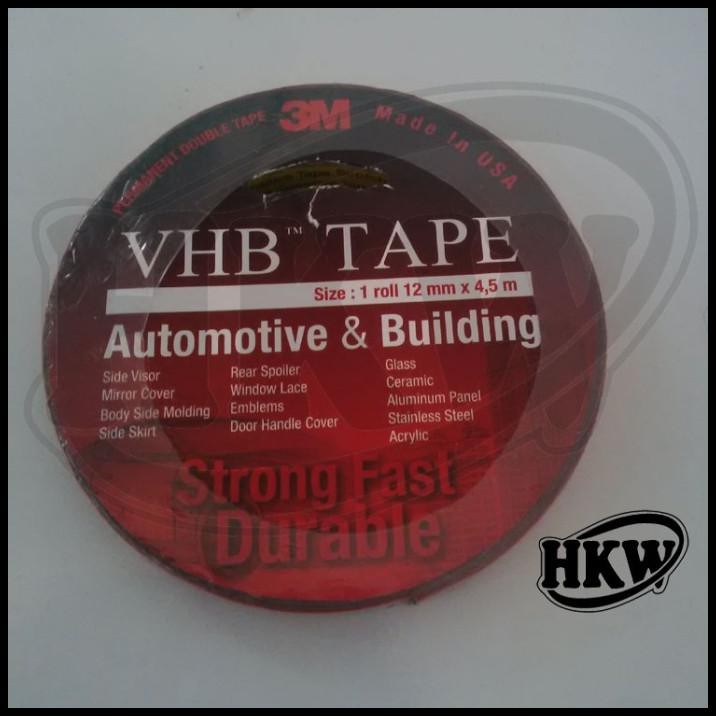 

TERMURAH DOUBLE TAPE 3M VHB LEBAR 12 MM (4.5 METER) !