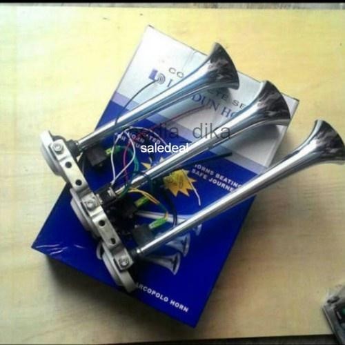 Klakson Telolet 3 Corong 6 Nada Landun Marcopolo Mobil Truk Truck Hino Canter Fuso Bus Bis  24 Volt