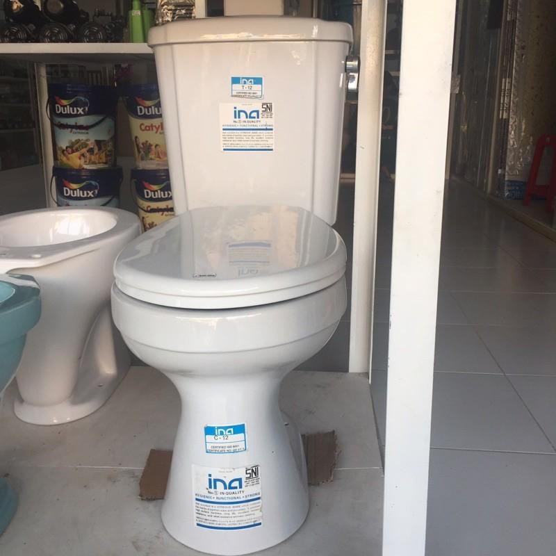 Closet Ina C12/C19 - Kloset Monoblock  Ina Tipe C12/C19 Dan Engkol/Warna Putih