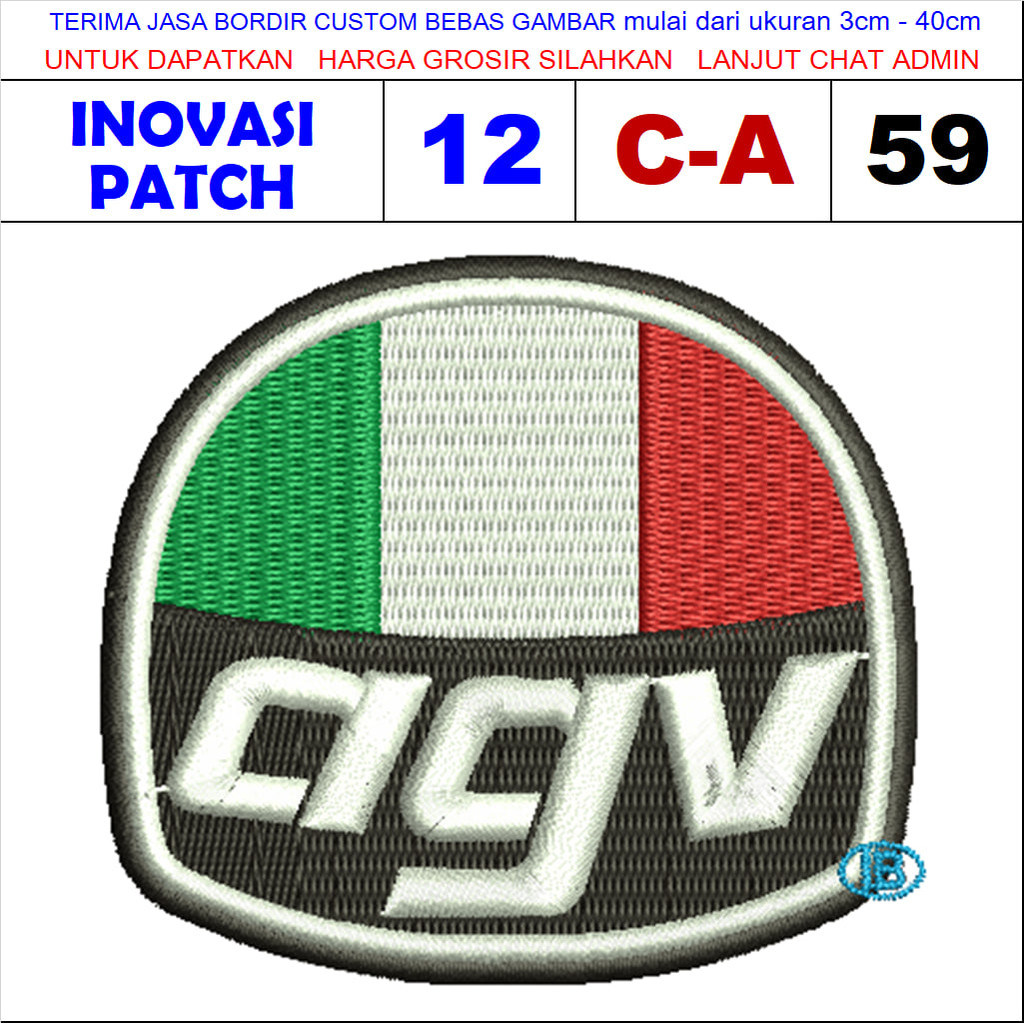 PATCH BORDIR LO MOTORCYCLE HELMETS SCOOTER AGV C-A59 - INOVASI PATCH REVIEW / TESTIMONI