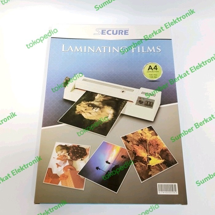 TERLARIS Laminating Film A4 Plastik Laminating Secure Ukuran A4 100 Micron