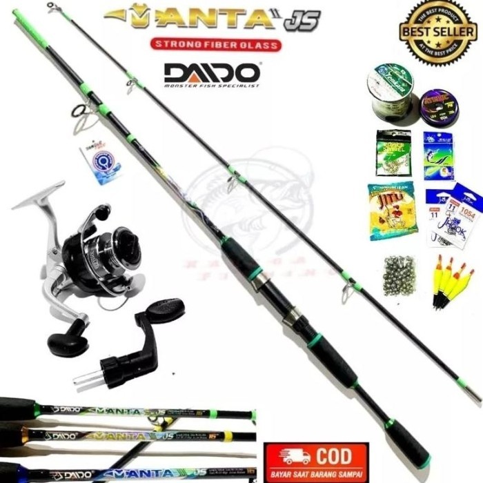 Set Pancing Murah Daido Shikari Fiber padat Lengkap 16 kg
