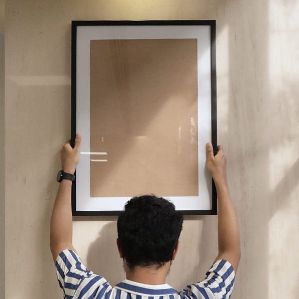 TERBARU! Black Fiber Frame - Bingkai Fiber Hitam Pigura Minimalis