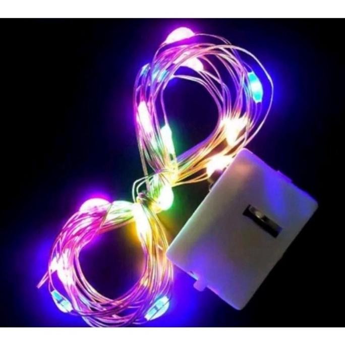 ] [GROSIR] led kawat baterai mode kedip / tumblr kawat mini lampu hias gift box bucket bunga balon p