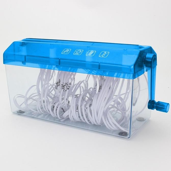 

sale! penghancur kertas manual handheld paper shredder a4 sye0123 blue