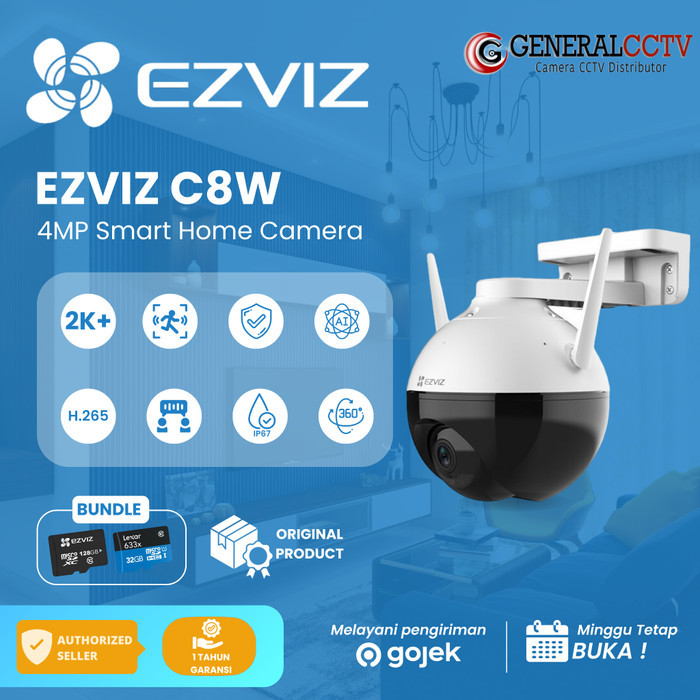 Ezviz C8W 4MP 2K Plus Pan & Tilt Wi-Fi Outdoor Camera / ORIGINAL EZVIZ