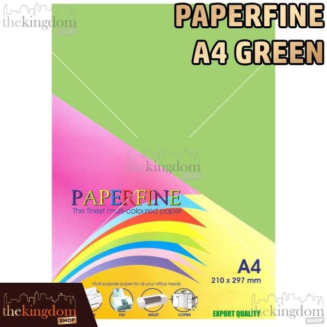 

sale! paperfine kertas hvs warna a4 green hijau ijo / isi 100 lembar 190