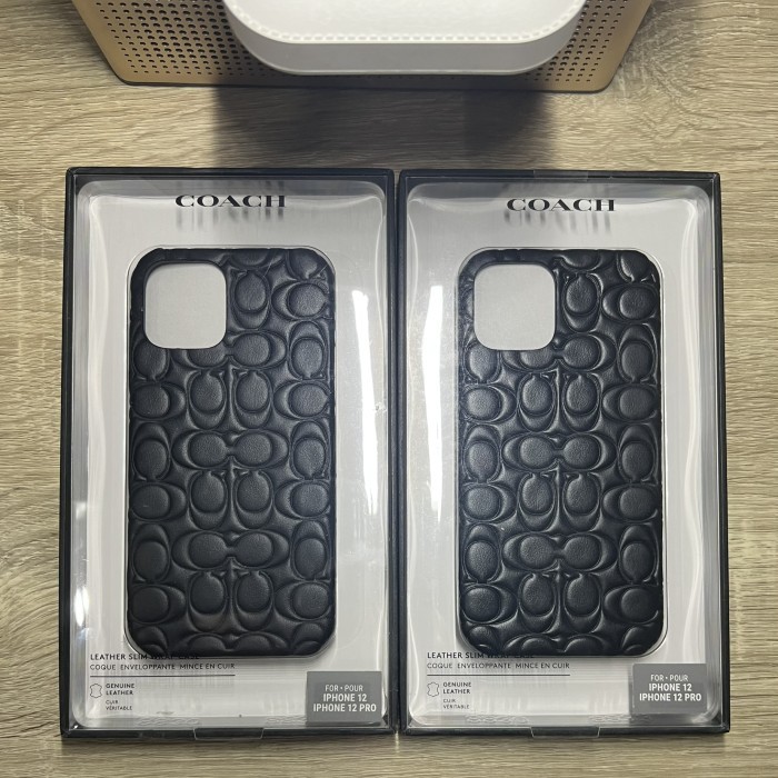 Terlaris COACH Case iPhone 12 / Pro / Max Signature Emboss Leather Original SALE