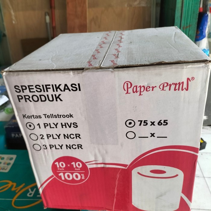 

Paper Pryns Kertas Kasir/Struk/Roll uk 75 x 65 Hvs 1 ply - dus.