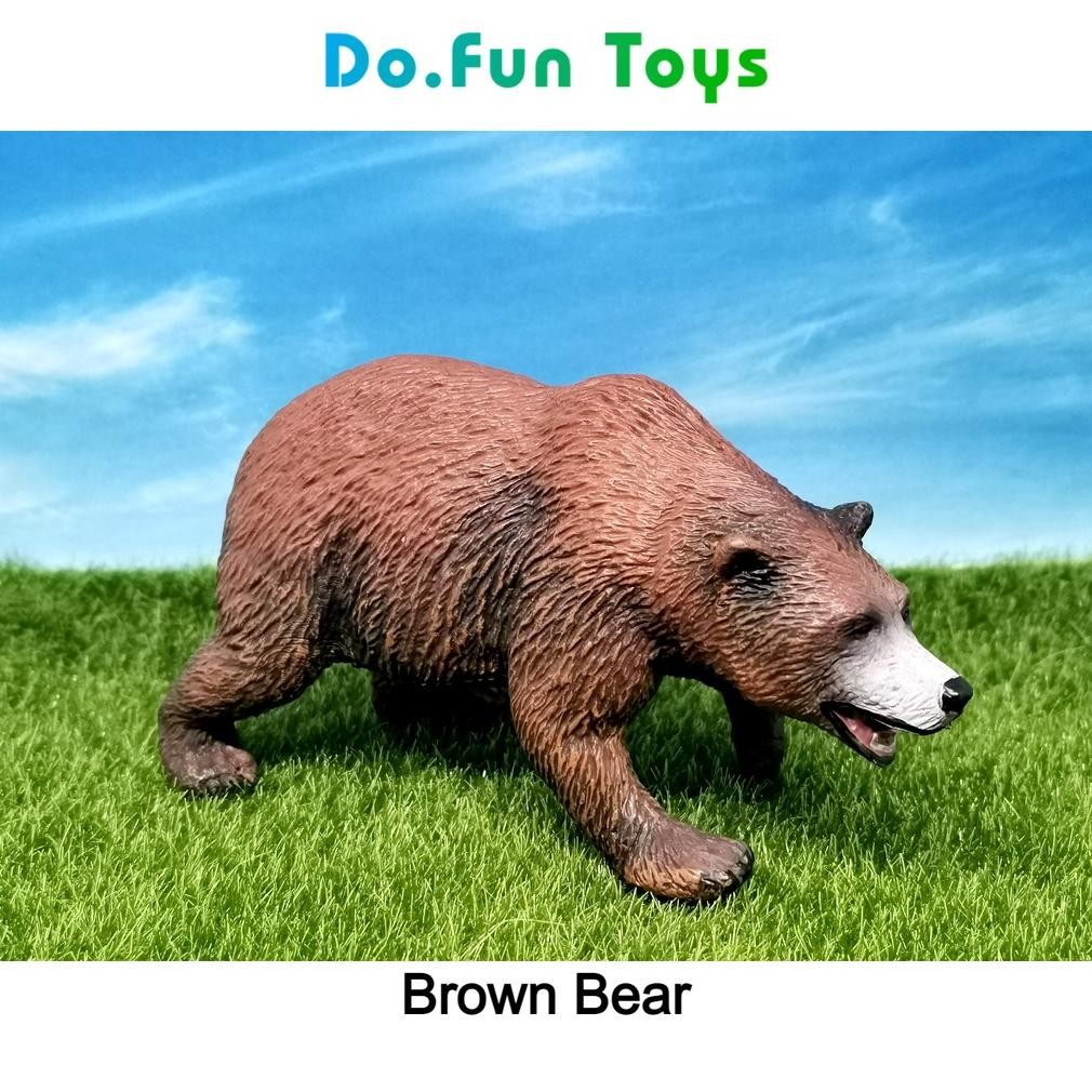 Animal Furine BROWN BEAR Mainan Miniatur Binatang Beruang Cokelat