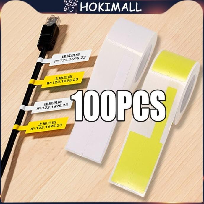 

sale! 100pcs stiker kabel label kertas dengan perekat sendiri anti air