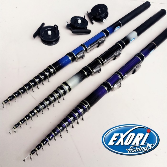 Pancing Joran Tegek Kolong Mini Keiryu Ruas Pendek 360 + Rel