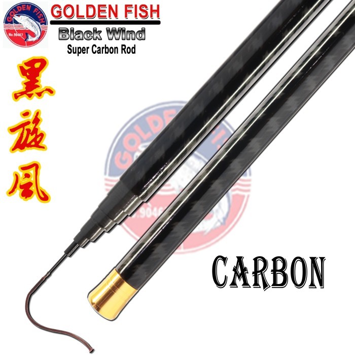 Rel Pancing Rod Tegek Goldenfish Black Wind