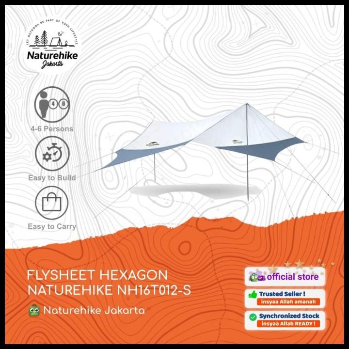 FLYSHEET HEXAGON NATUREHIKE NH16T013-S TENDA SHELTER CAMPING OUTDOOR