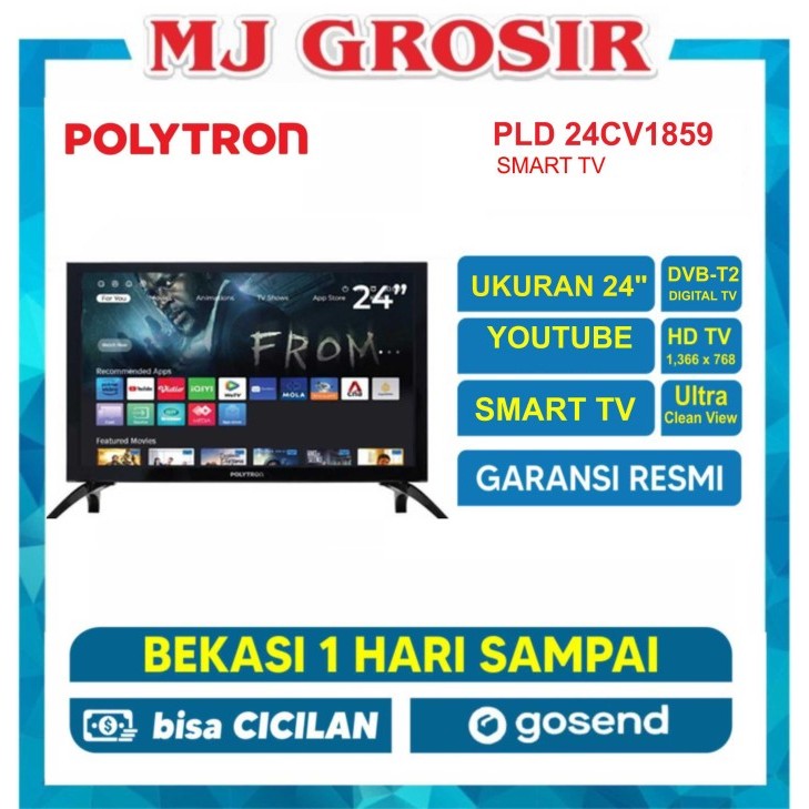 LED TV POLYTRON PLD 24MV1859 24 INCH EASY SMART MOLA