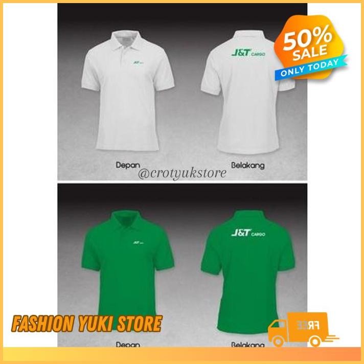 KAOS POLO SHIRT TSHIRT BAJU KERAH DISTRO J&T JNT CARGO KARGO J N  T & POLOS CUSTOM INDONESIA PRIA WA