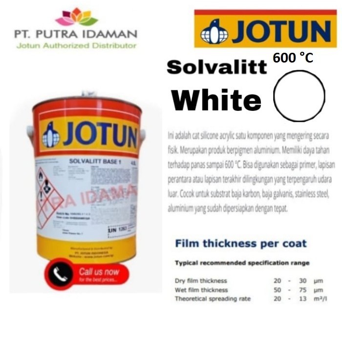 JOTUN CAT TAHAN PANAS / SOLVALITT 5 LITER / 0001 WHITE