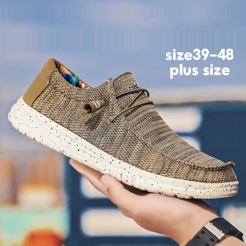 [US Cutting] Sepatu Pria OEM Hey Dude Sepatu Kanvas Sepatu Loafer super ringan nyaman 40-46 |DTVZOpH