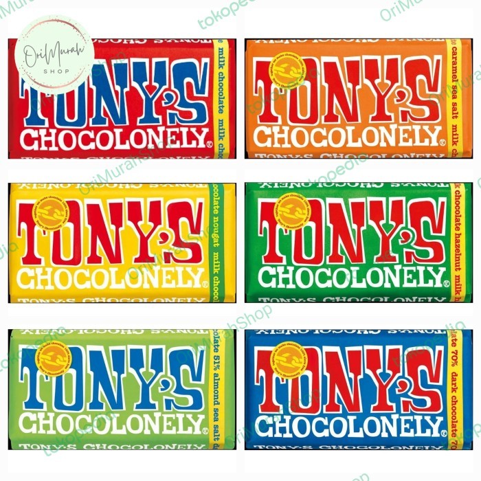 

Coklat Tony's Tonys Chocolonely Caramel Almond Milk Dark Chocolate