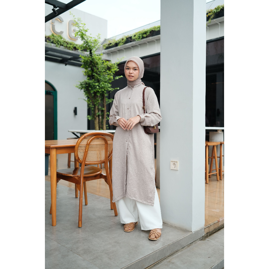 Fimelo Cassy Signature (Tunik Wanita Polos Lengan Panjang)