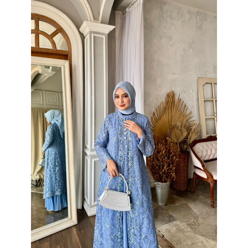 Realpict Purnama DressBR - Gas Mewah - Dress Kondangan - Baju Seragam Pesta Pernikahan - Gas Pesta