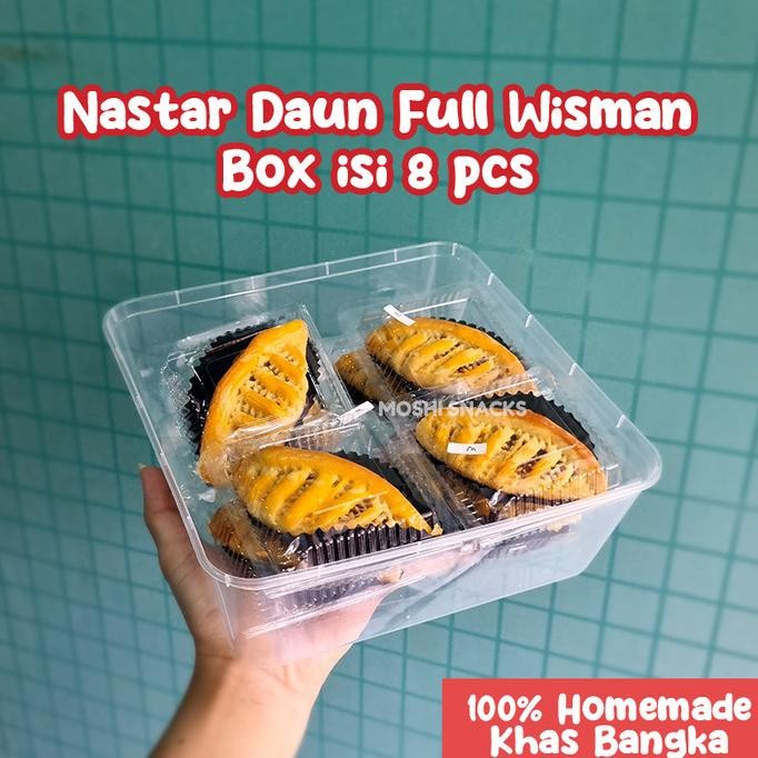 

Kue Nastar Daun Jumbo WISMAN isi 8 Premium Asli Bangka Tanpa Pengawet NOV
