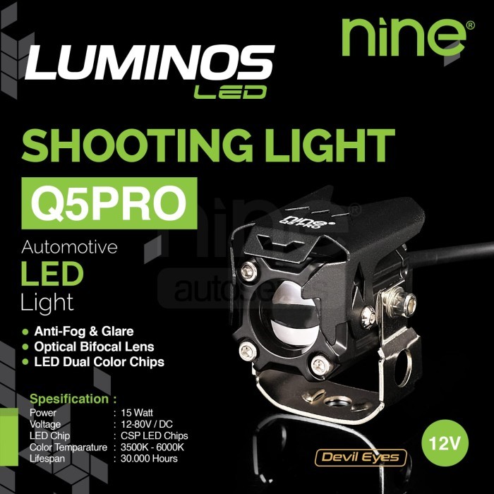 LAMPU LED TEMBAK SOROT LASER 2 WARNA ORIGINAL LUMINOS Q5