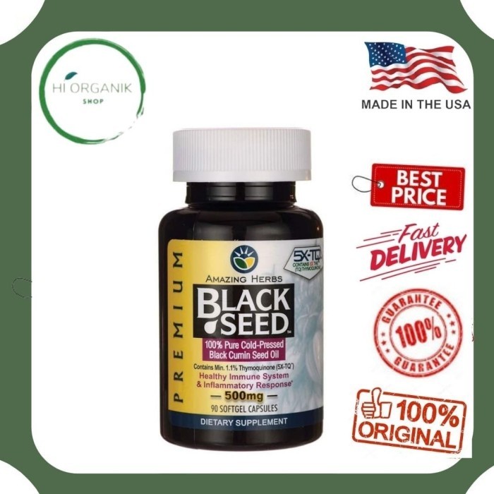 

Amazing Herbs Black Seed Black Cumin Seed 500 mg 90 Softgel