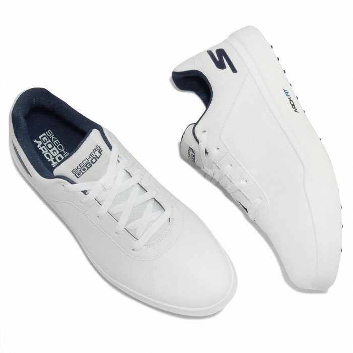 Murah Sepatu Pria Skechers Go Golf Drive 5 White Navy (214037WNV) Original Non COD