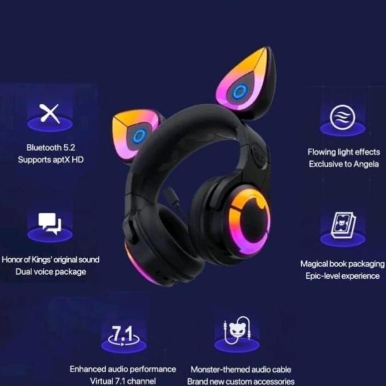 YOWU Glory Of The King Wireless Bluetooth Angela Co-Branded Head Mounted Headset Limited Customized 