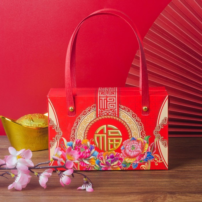 Ready Stock Box Kue Cny/Dus Brownies Imlek/Dus 2 Toples Jar 500Ml-Mini Cny Cat