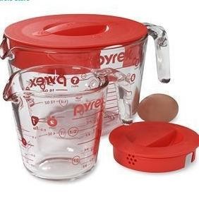 GELAS UKUR KACA DENGAN TUTUP PYREX DENGAN PILIHAN UKURAN - 1.9 LTR