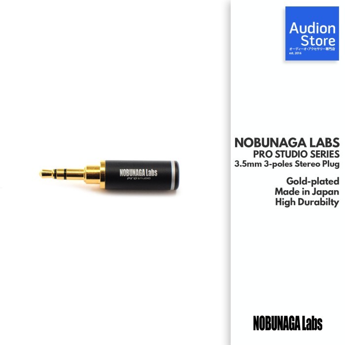 TERBARU NOBUNAGA LABS Pro Studio 3.5mm 3poles Plug Gold Plated Made in Japan BISA GRAB