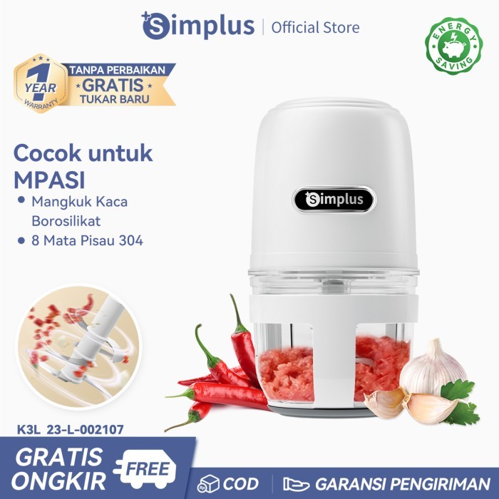 SIMPLUS CHOPPER BLENDER PENGGILING ALAT MAKANAN BAYI MPASI ELEKTRIK