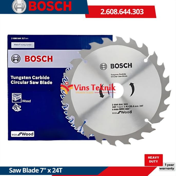 Saw Blade mata gergaji kayu circular saw Bosch 7" 60T 24T