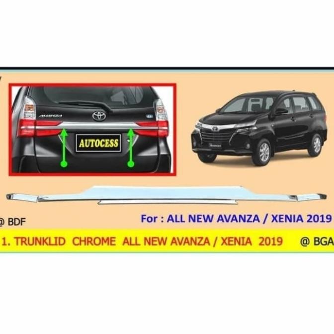 LIST LIS TRUNKLID ALL NEW AVANZA/XENIA 2019 CHROME