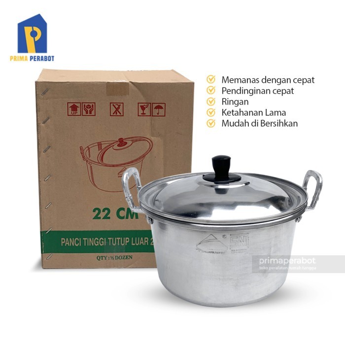 Panci Alumunium Tutup 22 Cm Panci MasakKomodo