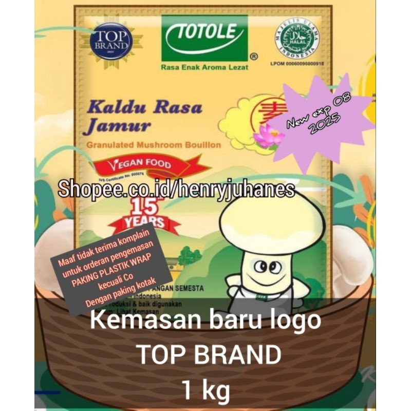 

Totole Aldu Jamur Emaan Jumbo 1 G 1000 Gram 1G Logo Halal