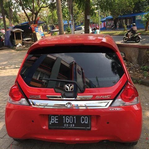 Ducktail Mobil Honda Brio / Aksesoris Spoiler Kaca Belakang Warna Hitam Merah Abu Silver Putih