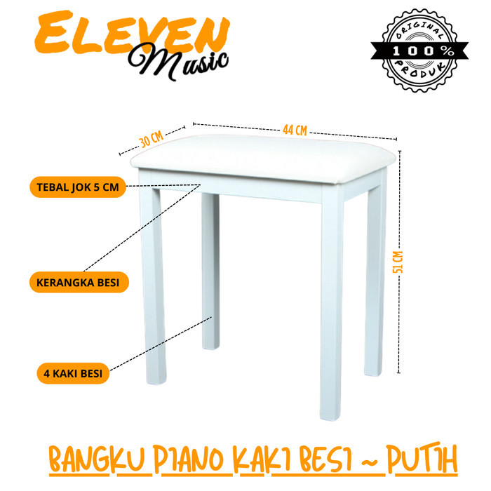 Kursi Piano Bangku Piano Keyboard Bench Piano Kaki Besi