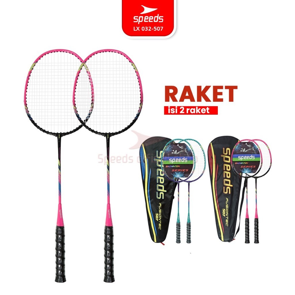 SPEEDS Raket Badminton Raket Racket Bulu Tangkis Outdoor Original Pertandingan 032-507