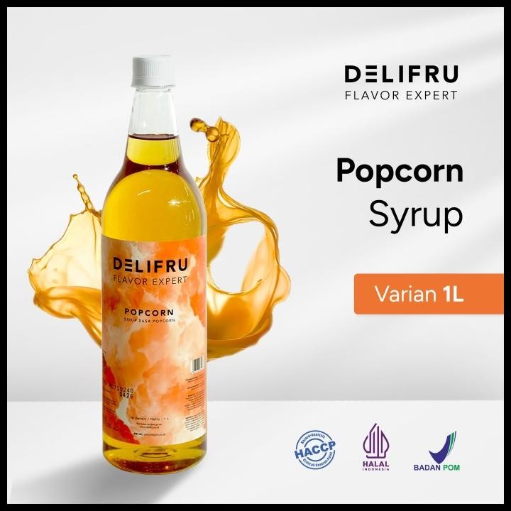 

Pop Corn Syrup Delifru 1 Liter - Sirup Popcorn Premium Original Best Quality
