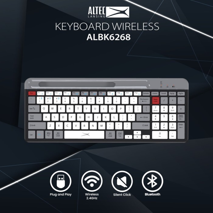 Altec Lansing Keyboard Dual Mode Wireless/Bluetooth ALBK6268