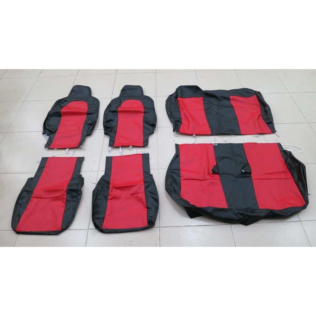 Cover Jok Honda Brio Merah Hitam Full Set