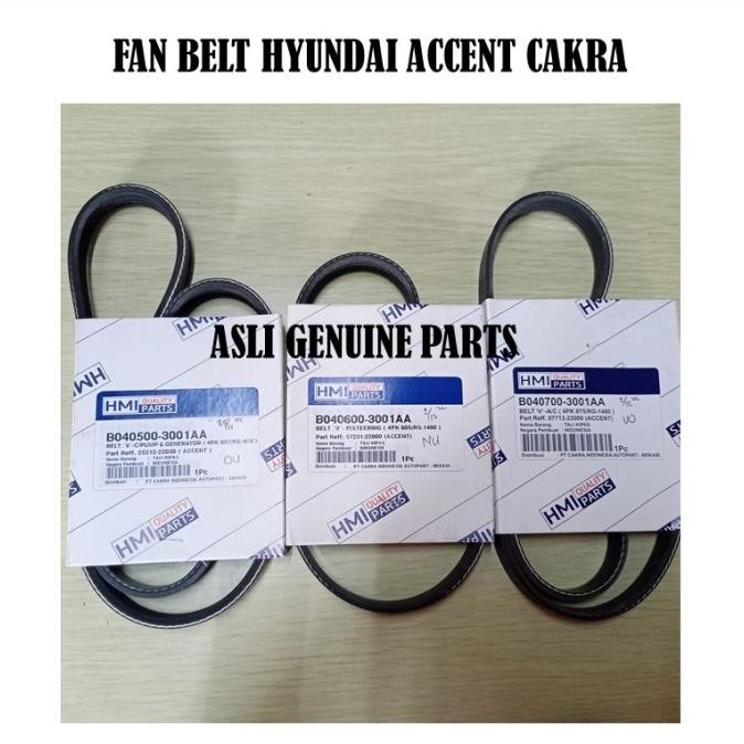 FAN BELT ACCENT CAKRA TALI KIPAS VAN BELT VBELT HYUNDAI ACCENT CAKRA TERMURAH