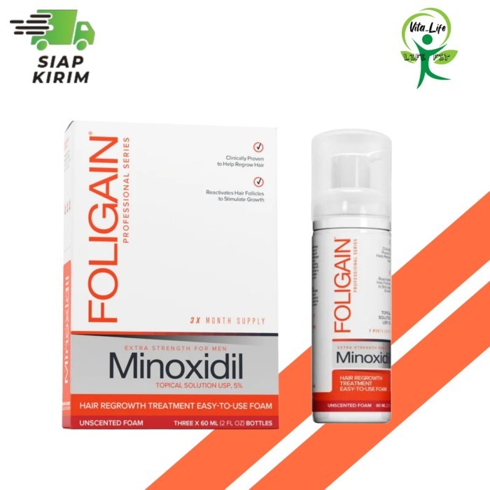 Foligain Minoxidil Foam Topical Solution 5%