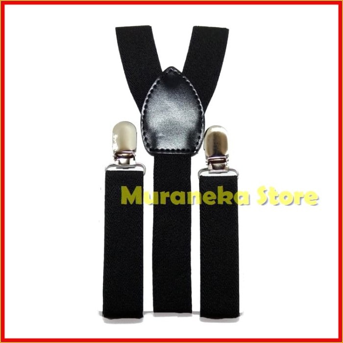 Bretel Suspender Hitam Baju Dewasa Polos Tali Kodok Jojon Jeans Denim