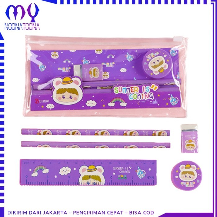 

Peket Alat Tulis Set Mini Anak Sekolah 5 In 1 Stationary Set Anak