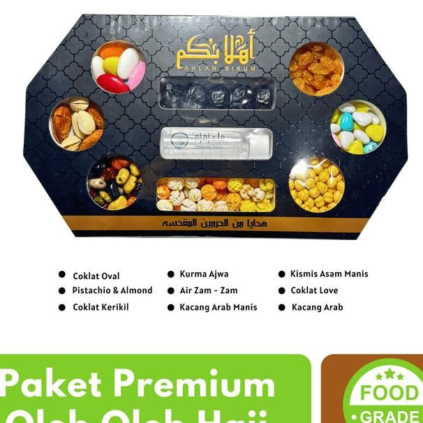 

Paet Oleh Oleh Haji Dan Umroh Lengap Groir Air Zamzam Colat Eriil Acang Almond Arab