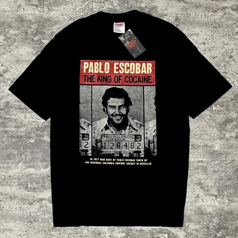 Terbaru Kaos CodPablo King Of Cocaine Tidur Pendek Fashion Hardworking T Shirt Top Kaos Terlaris